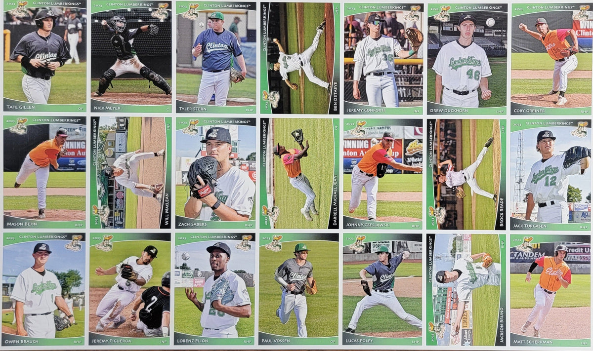 2023 Clinton LumberKings Baseball Card Update Set Clinton LumberKings