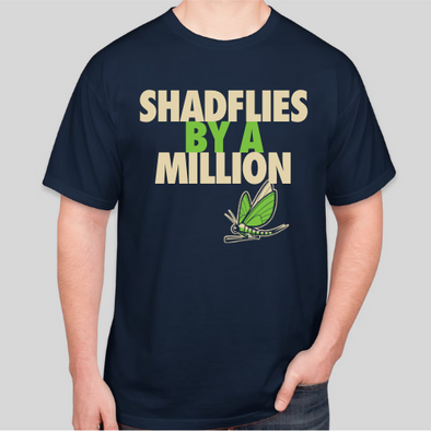 Blue Clinton Shadflies By A Million T-Shirt